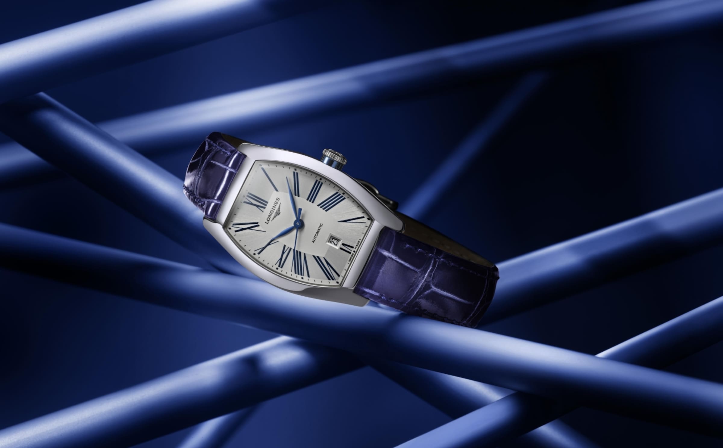 Blue model of the Longines evidenza watch