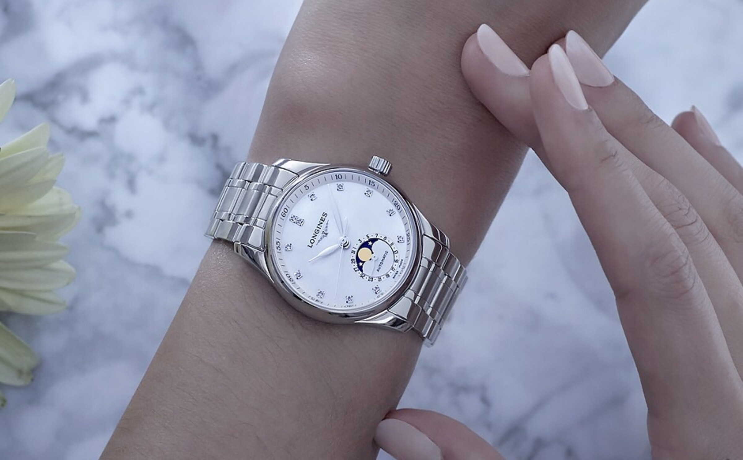 The Longines Master Collection Moonphase with diamonds